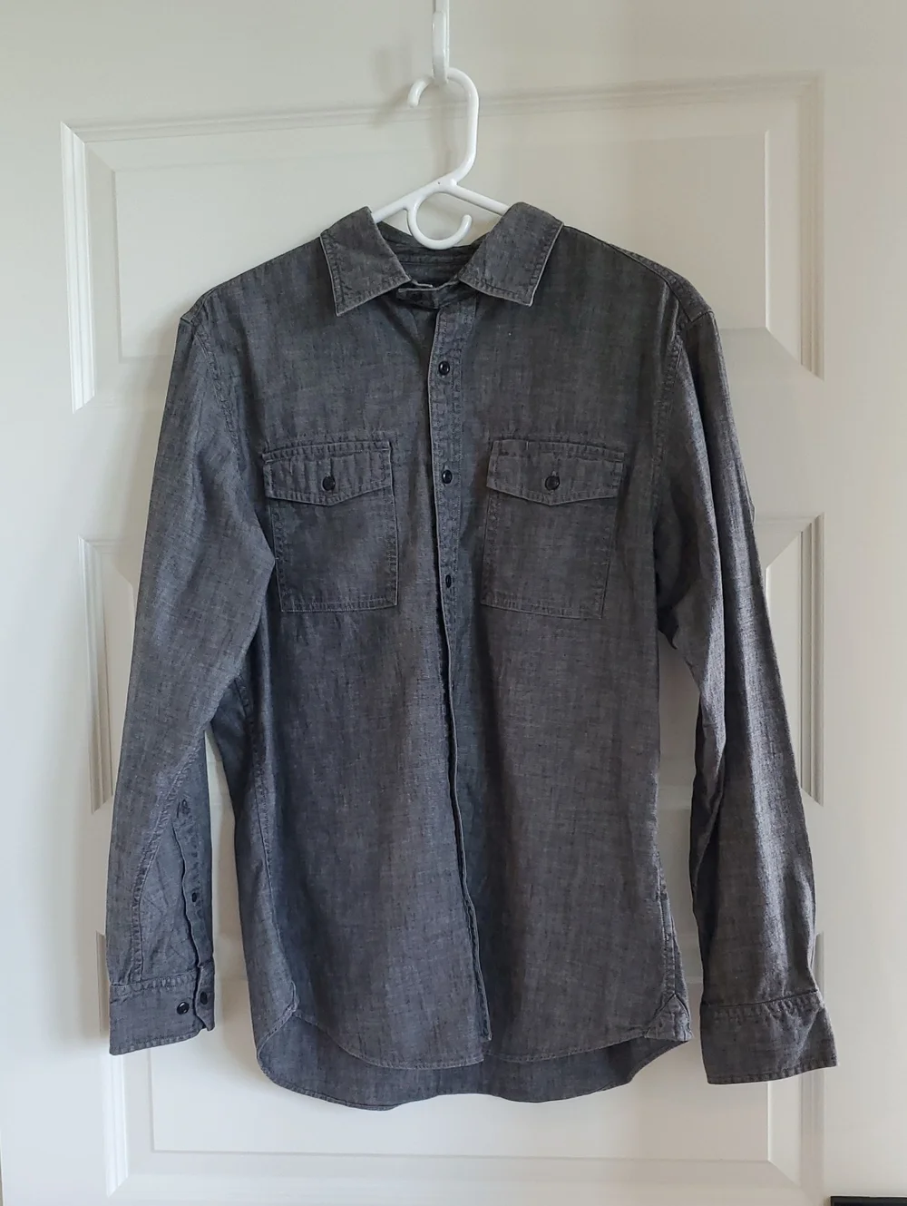Banana Republic Slim Fit Gray Men's Button-Up Shirt